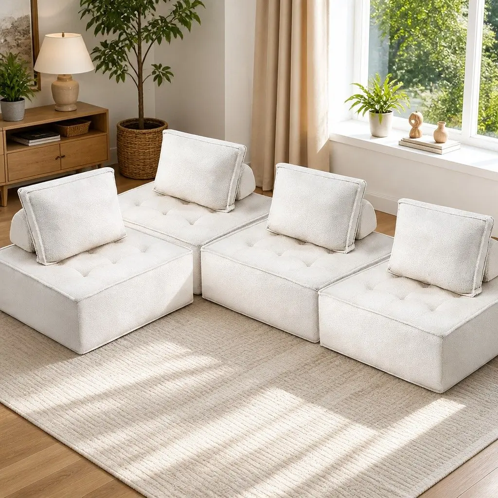 Modular 4 Seater Floor Sofa Lounge Chair