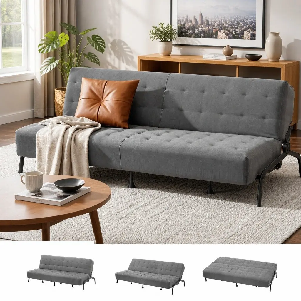 3-Seater Sofa Bed with Innerspring Lounger