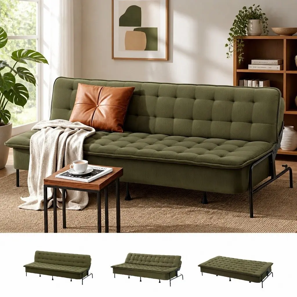 3-Seater Sofa Bed with Innerspring Support