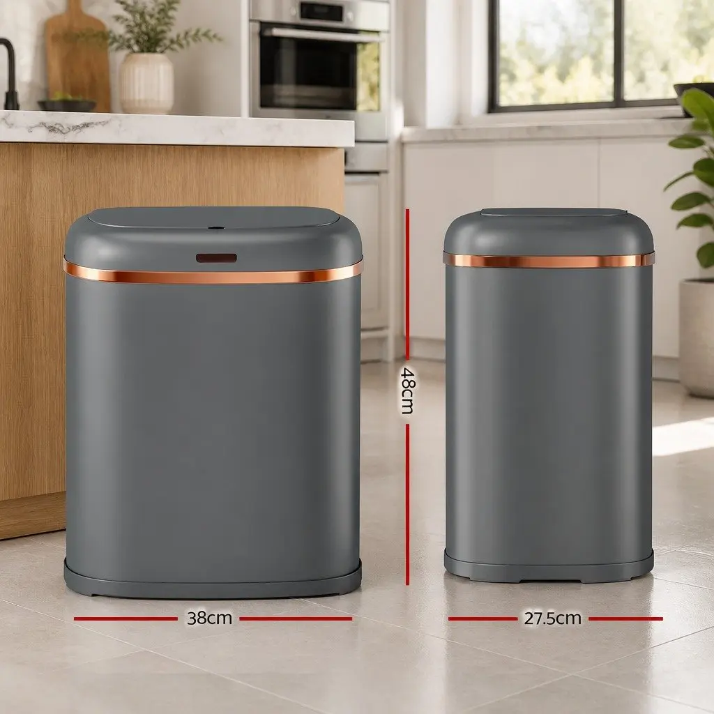 Automatic Motion Sensor Trash Bin 38L in Grey