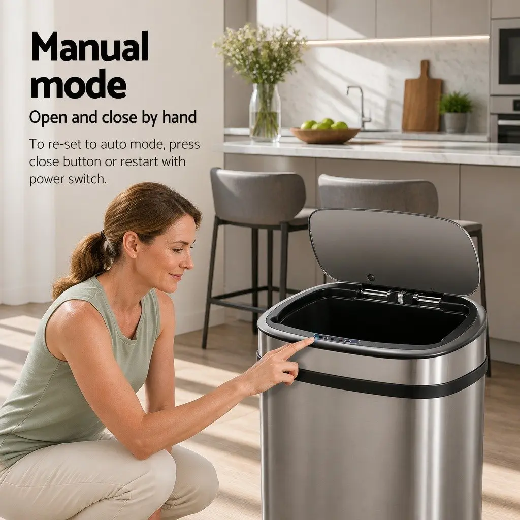 68L Motion Sensor Trash Bin for Kitchens