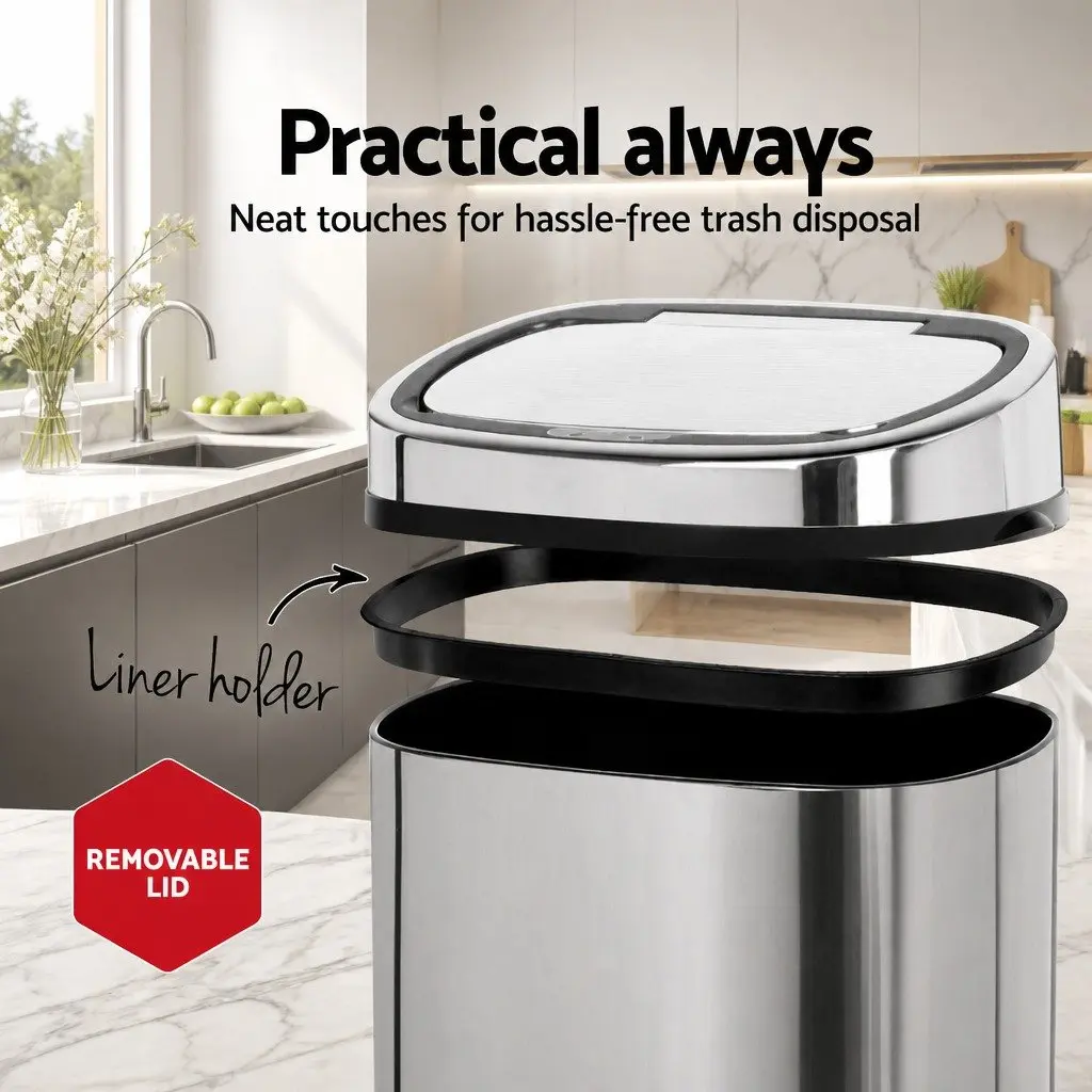 68L Motion Sensor Trash Bin for Kitchens