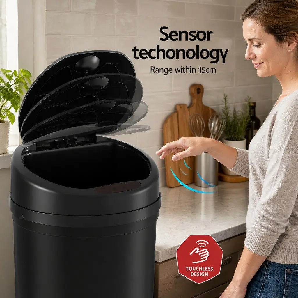 Automatic Bin PP ABS 9L Black