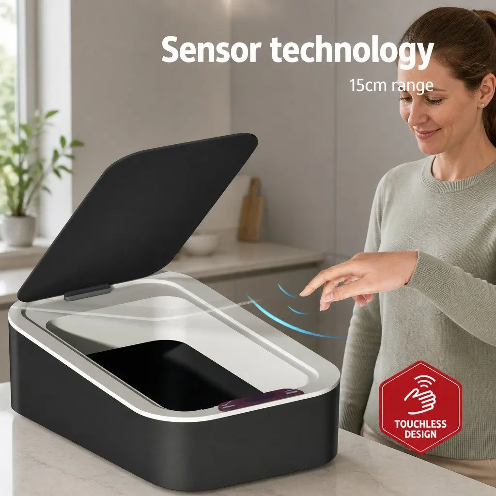 9L Automatic Hands-Free Rubbish Bin with Motion Sensor