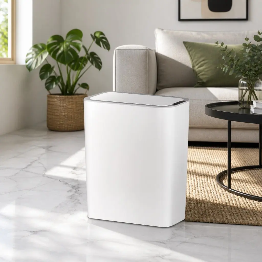 9L Automatic Motion Sensor Rubbish Bin in White