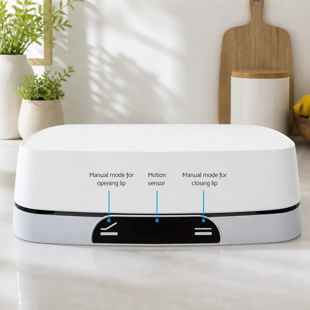 9L Automatic Motion Sensor Rubbish Bin in White