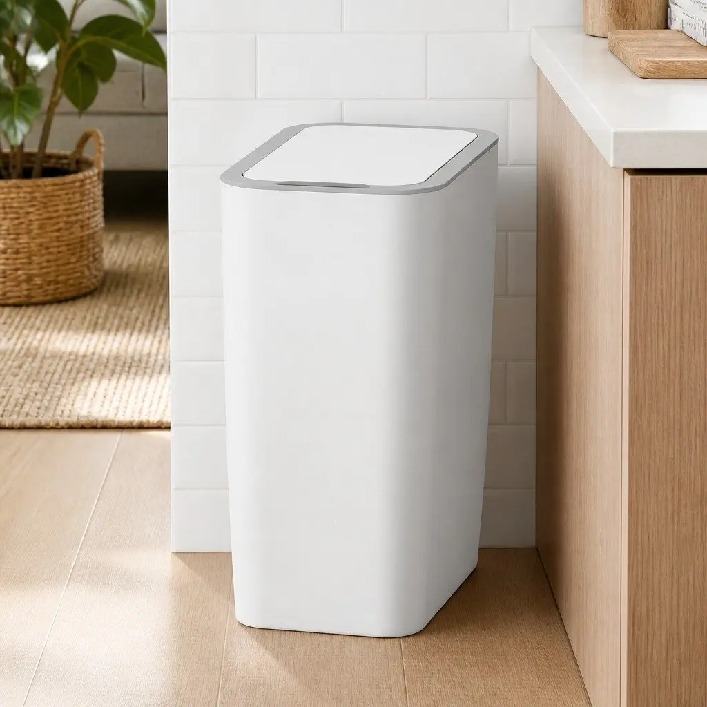 9L Automatic Motion Sensor Rubbish Bin in White