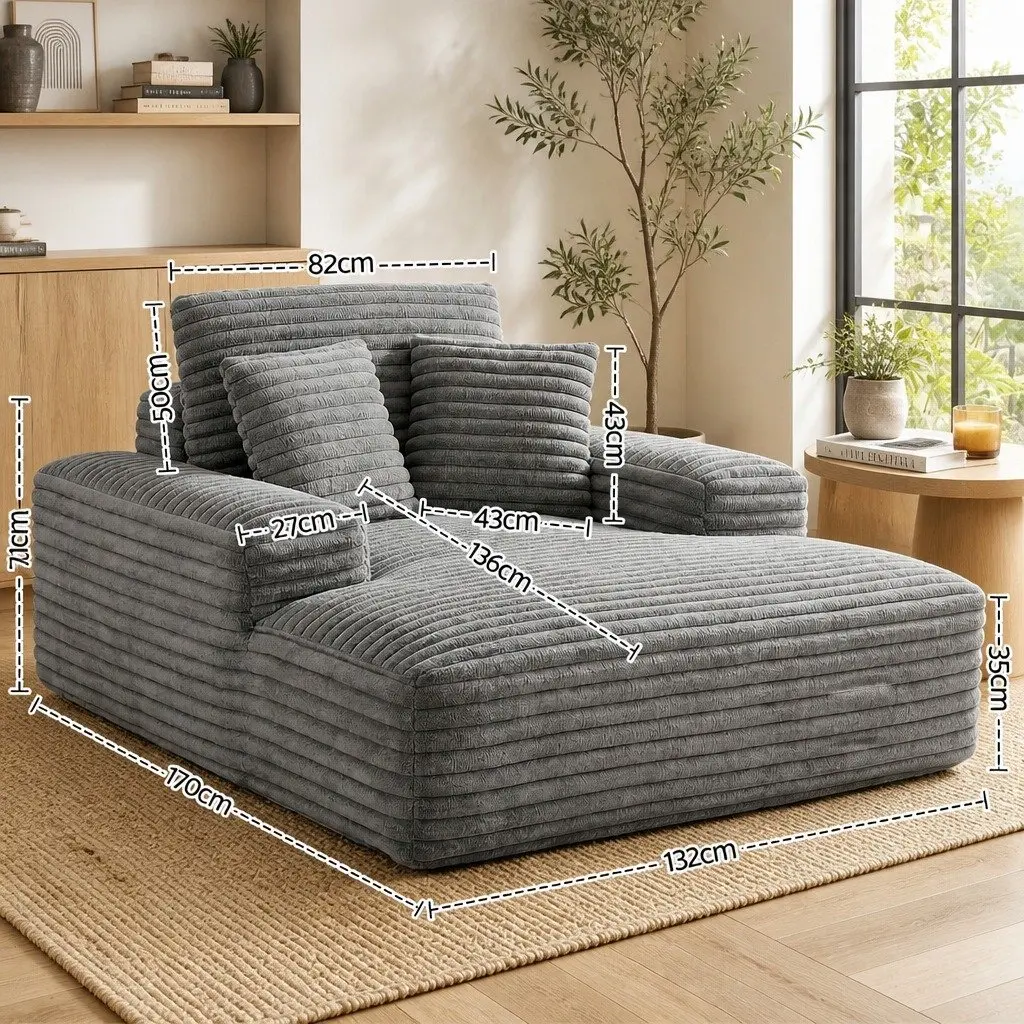 Sofa Bed Faux Fur 30cm Pocket Spring Grey