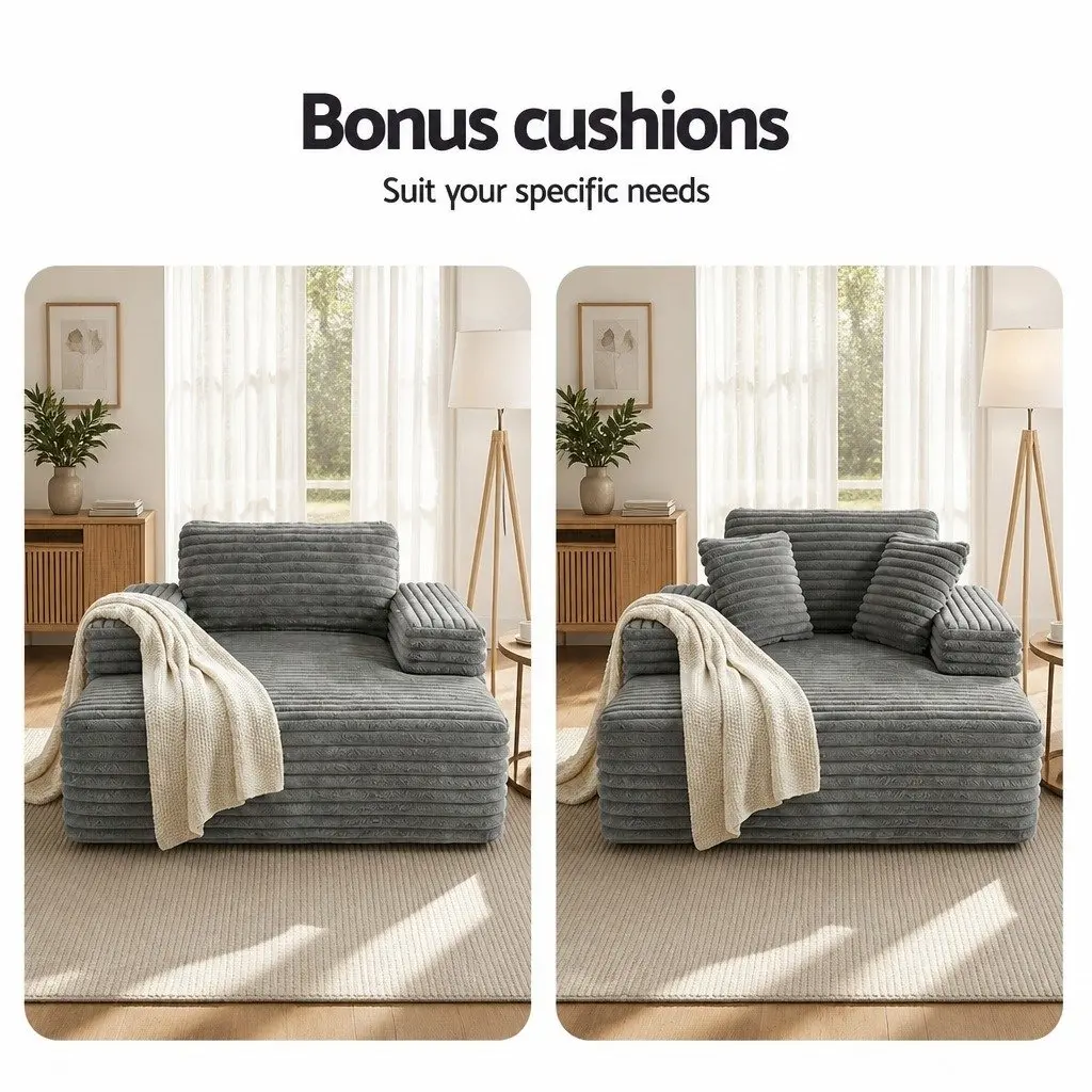 Sofa Bed Faux Fur 30cm Pocket Spring Grey