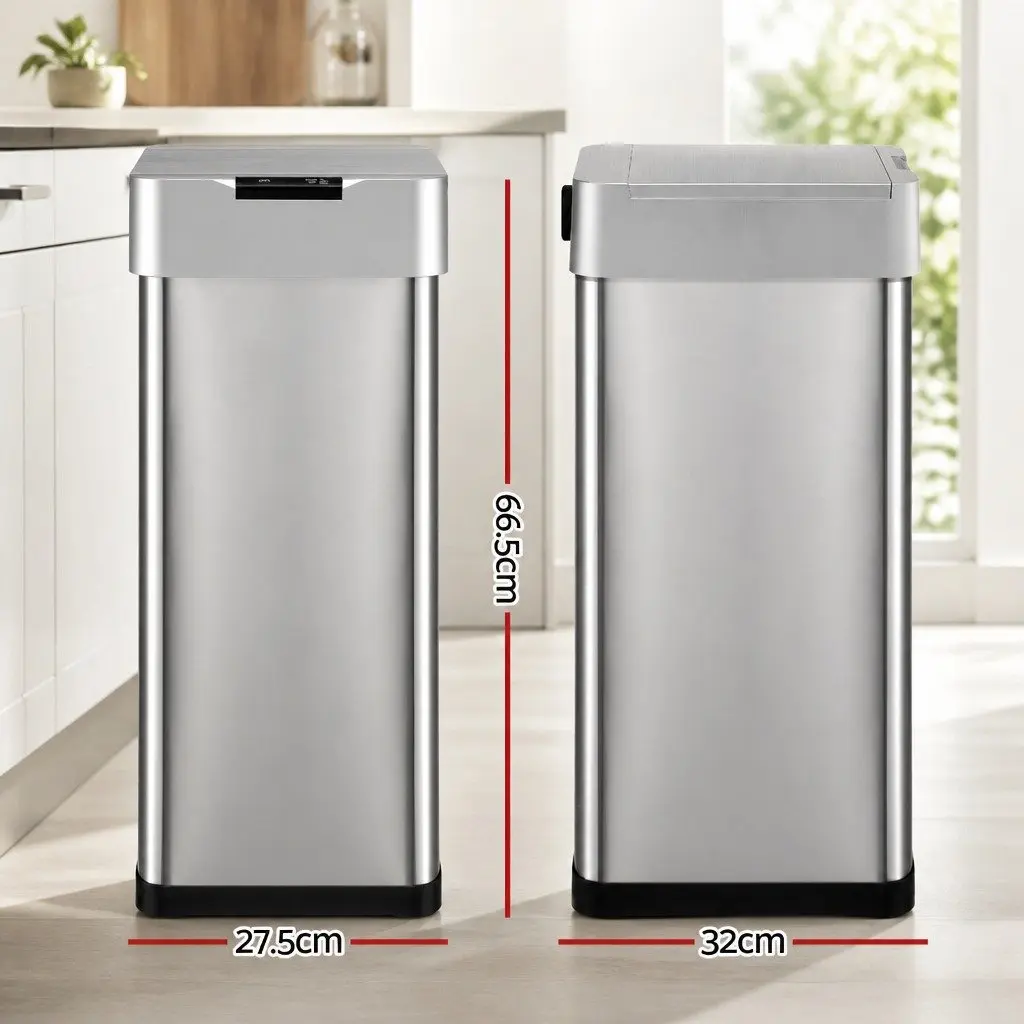 Automatic Bin Stainless Steel 50L Silver