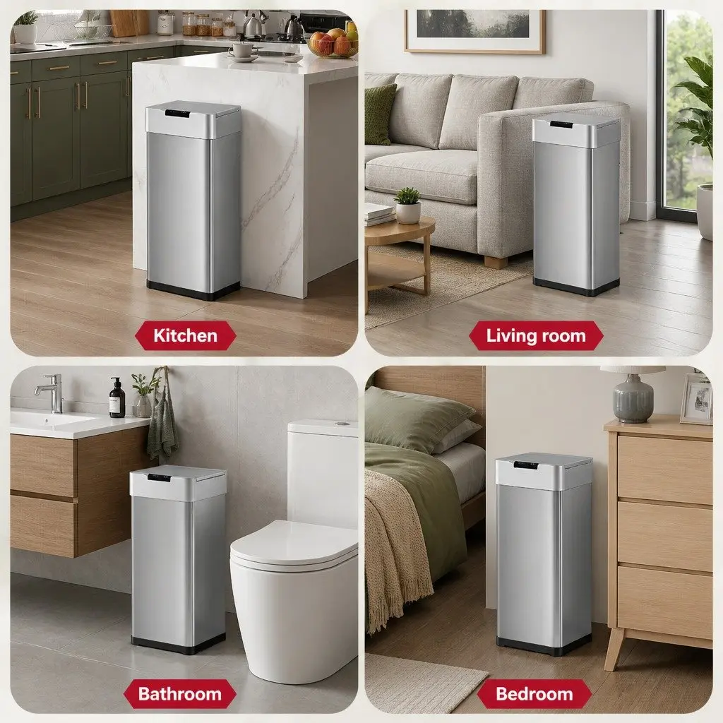 Automatic Bin Stainless Steel 50L Silver