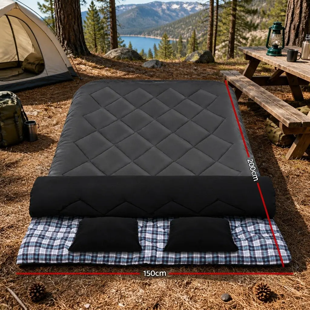 Thermal Double Sleeping Bag -10°C with Two Pillows