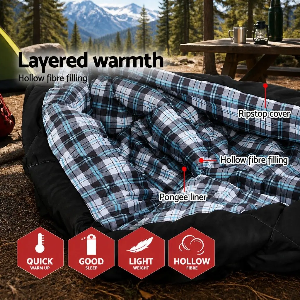 Thermal Double Sleeping Bag -10°C with Two Pillows
