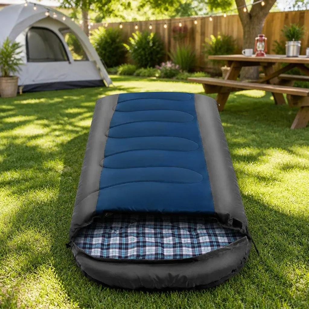 Thermal Sleeping Bag for Outdoor Camping -20°C Navy Grey