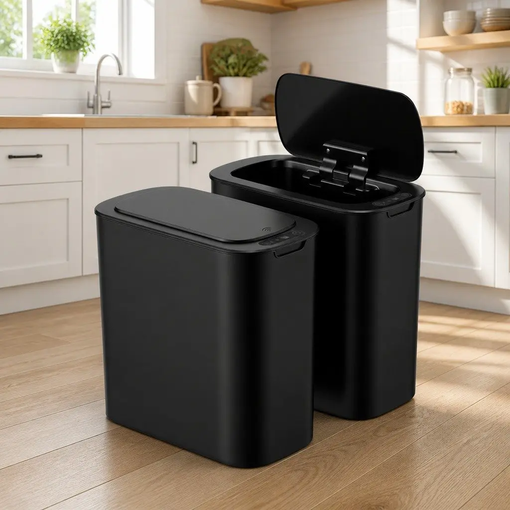 Black Automatic Motion Sensor Trash Bin 11L
