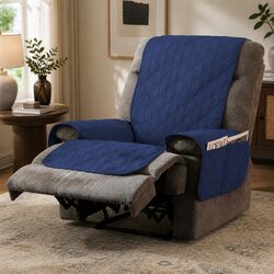 Recliner Sofa Slipcover Protector Medium Machine Washable Non-Slip Waterproof