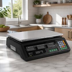 Digital Kitchen Counting Scale 40kg Platform Weighing Scale Black LCD Display