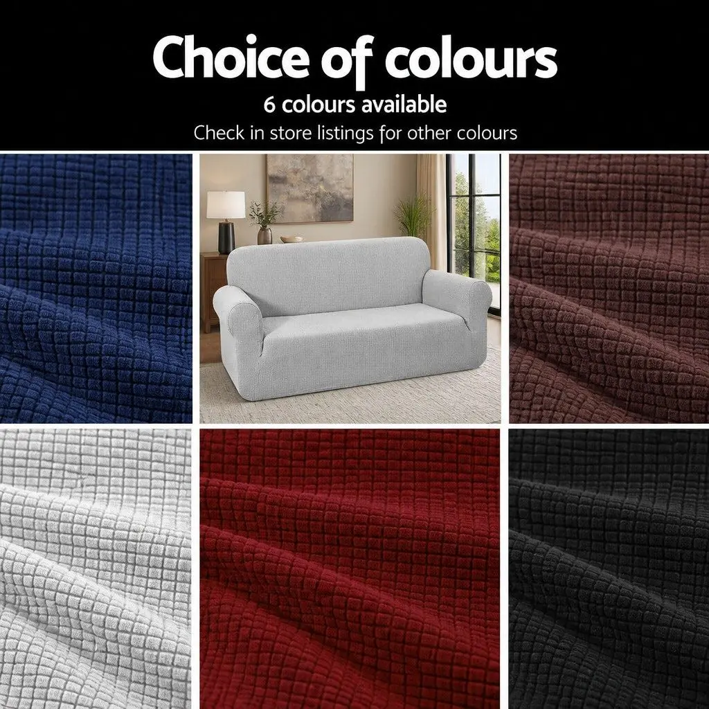 High Stretch Grey Sofa Cover for 3 Seater