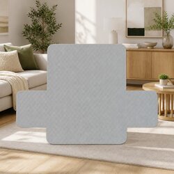 3-Seater Quilted Sofa Cover in Grey Diamond for Protection