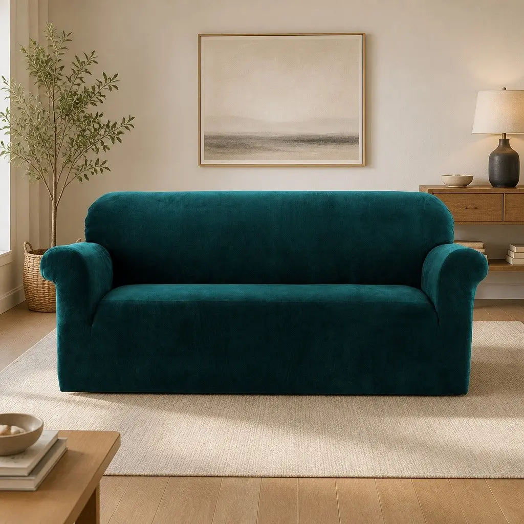 Velvet Couch Protector for 3-Seater Sofa Agate