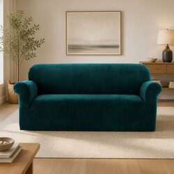 Durable Velvet Couch Protector for 3-Seater Sofa Agate