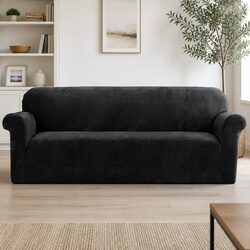 4 Seater Sofa Cover Velvet Couch Protector Stretch Elastic Machine Washable