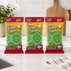 Essentials Scour Pad Green 3 Pack Household Kitchen Cleaning Tools
