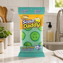 Essentials Scouring Pad Green Kitchen Cleaning Scrubber Odour Resistant