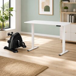 Electric Standing Desk with Integrated Exercise Bike