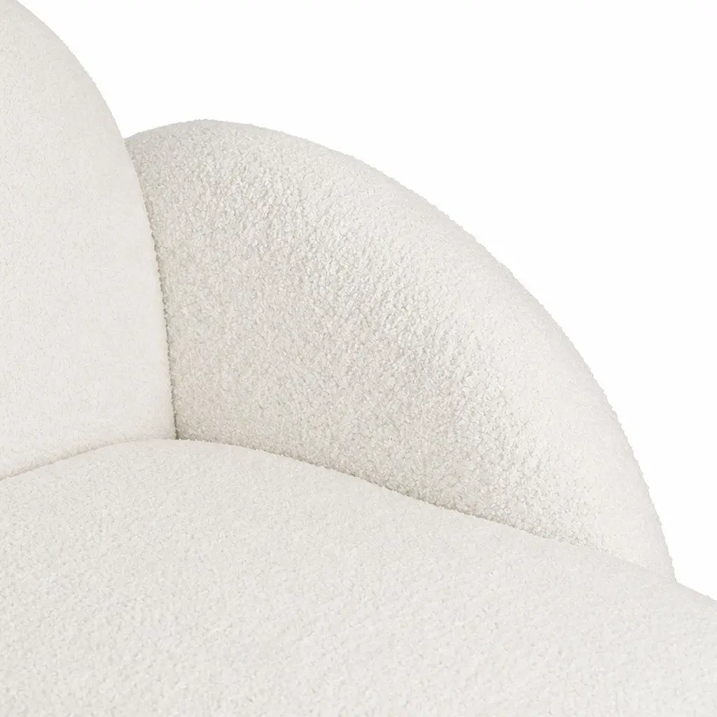 Single Sofa Chair with Plush Fleece Upholstery