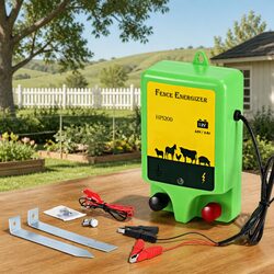 18km Electric Fence Energiser Battery Powered Livestock Pet Garden Fencing