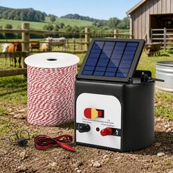 Durable Solar Electric Fence Energiser 8km for Livestock