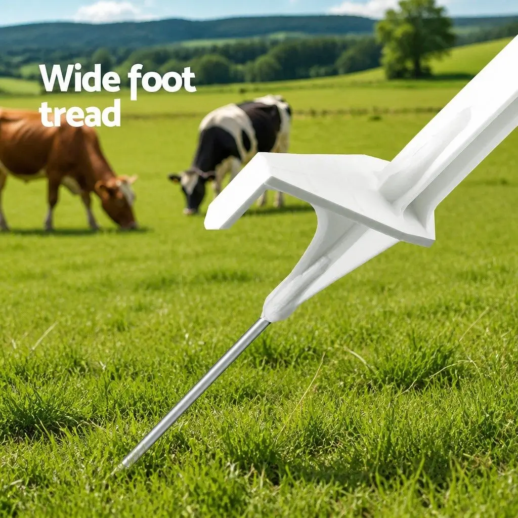Electric Fence Posts Poly White 106.5cm 20 Piece Farm Temporary Fencing
