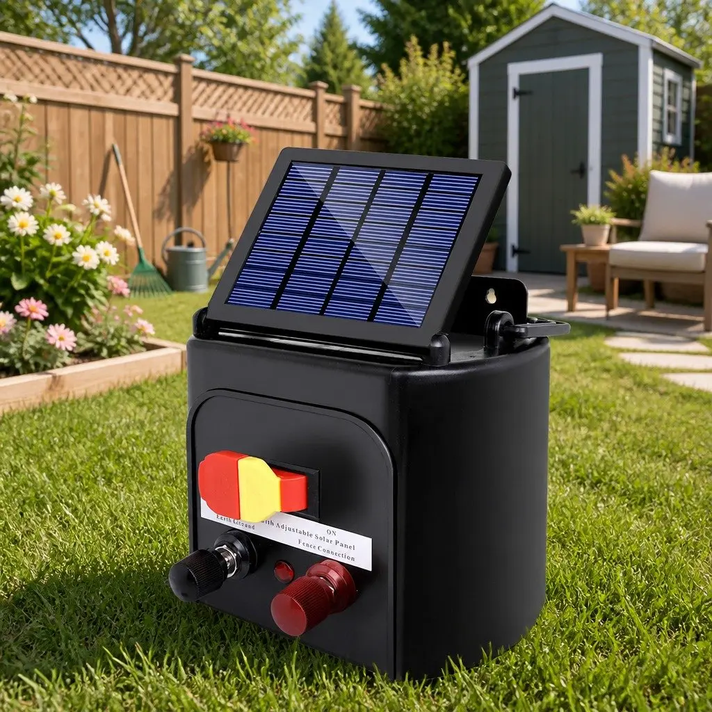 Solar Electric Fence Energiser Monocrystalline Silicon 3km Black