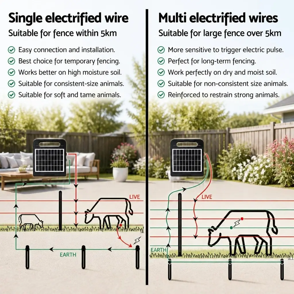 Solar Electric Fence Energiser Monocrystalline Silicon 23cm x 18cm Black