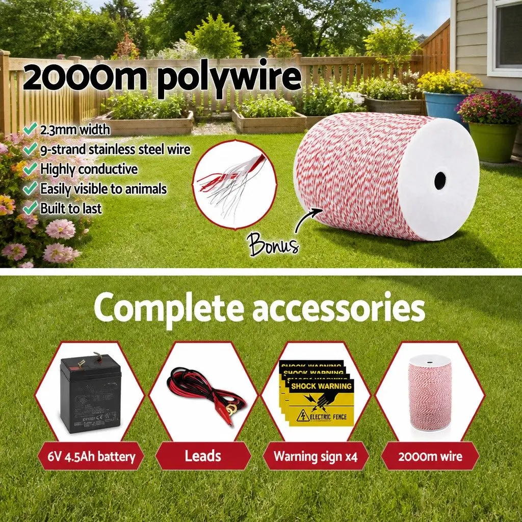 Solar Electric Fence Energiser for 5KM