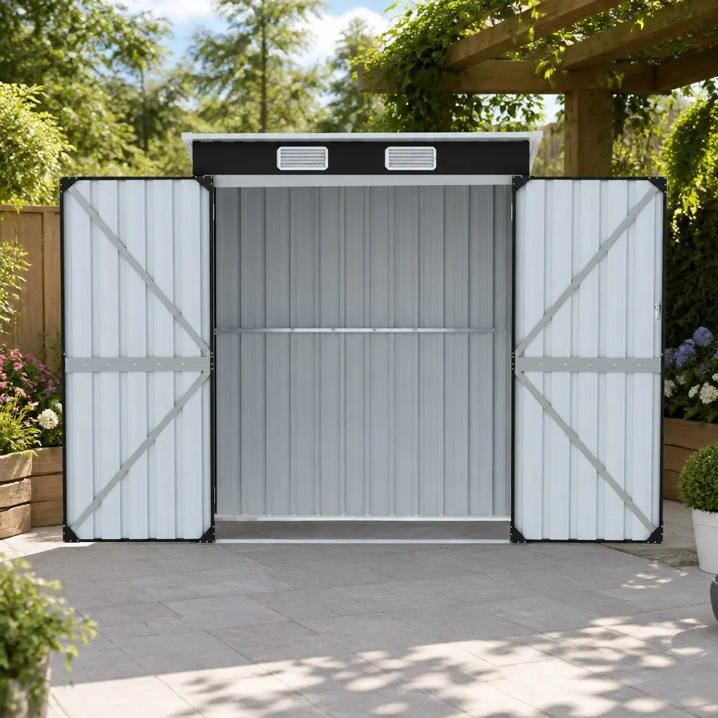 Garden Shed 1.62M x 1M for Tool Storage in Grey