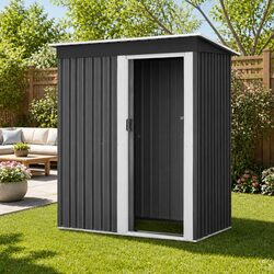 Durable Garden Shed 1.62x0.86M Storage with Sliding Door