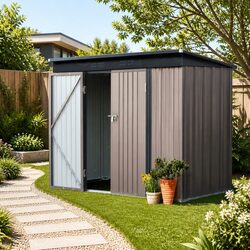 Garden Shed 2.31x1.31M Metal Outdoor Storage Shelter Double Door Workshop Tool