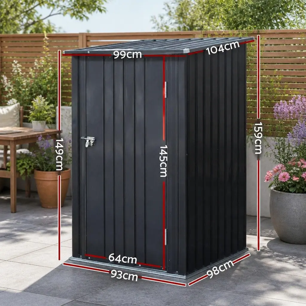 Garden Shed Galvanized Steel 0.99x1.04M Anthracite