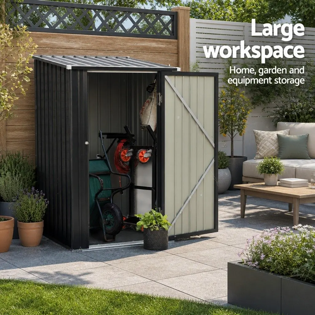 Garden Shed Galvanized Steel 0.99x1.04M Anthracite