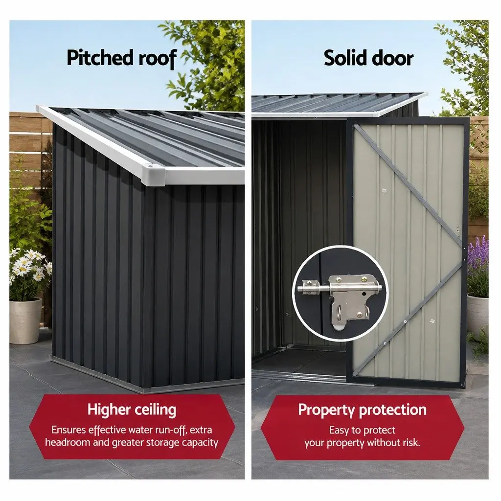Garden Shed Galvanized Steel 0.99x1.04M Anthracite