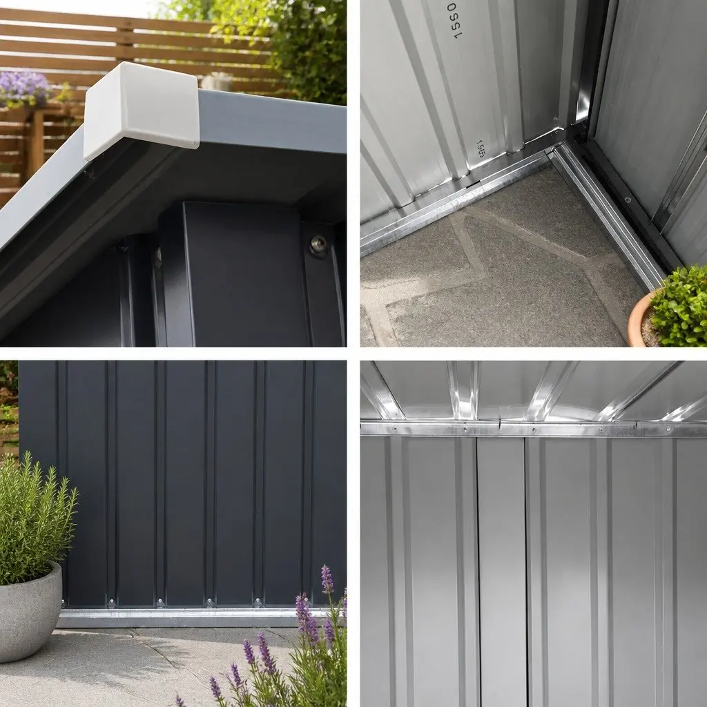 Garden Shed Galvanized Steel 0.99x1.04M Anthracite