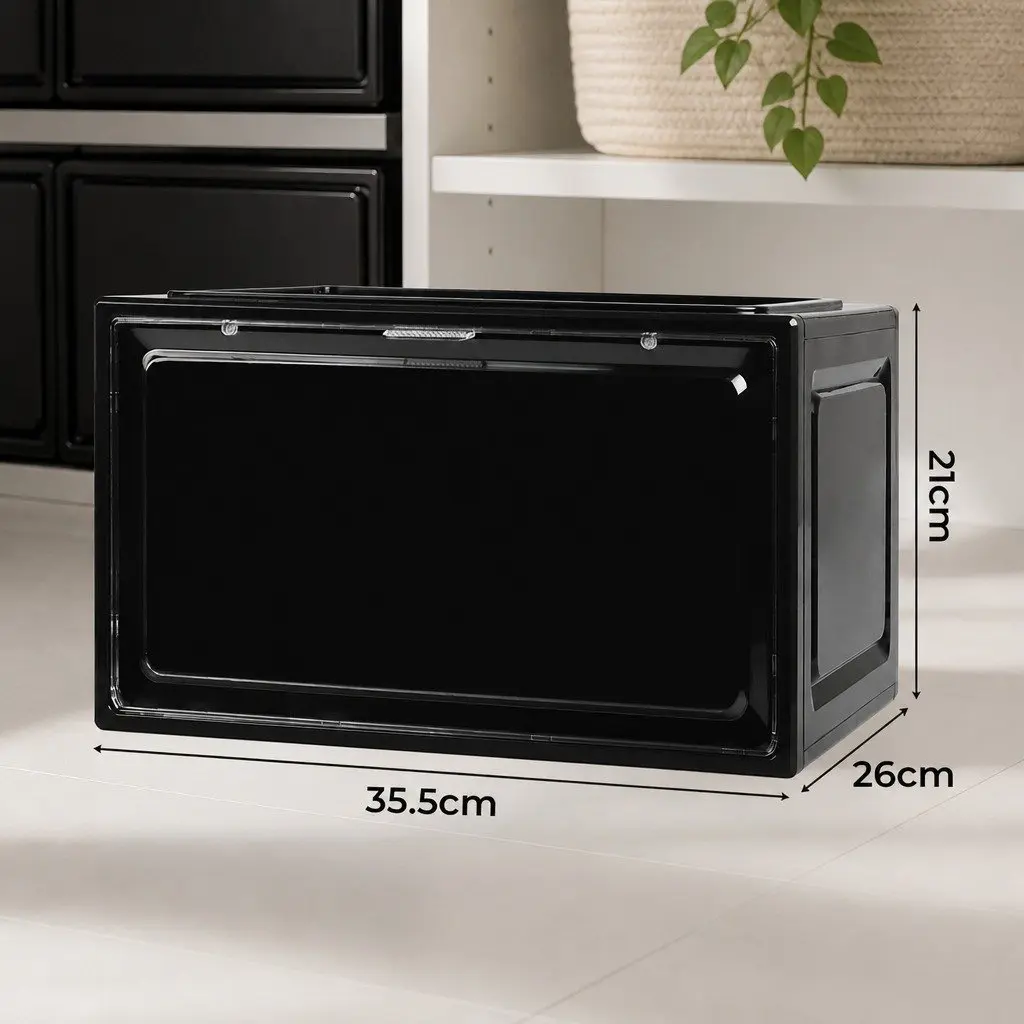 Clear Acrylic Drop Front Shoe Storage Box for Sneaker Display