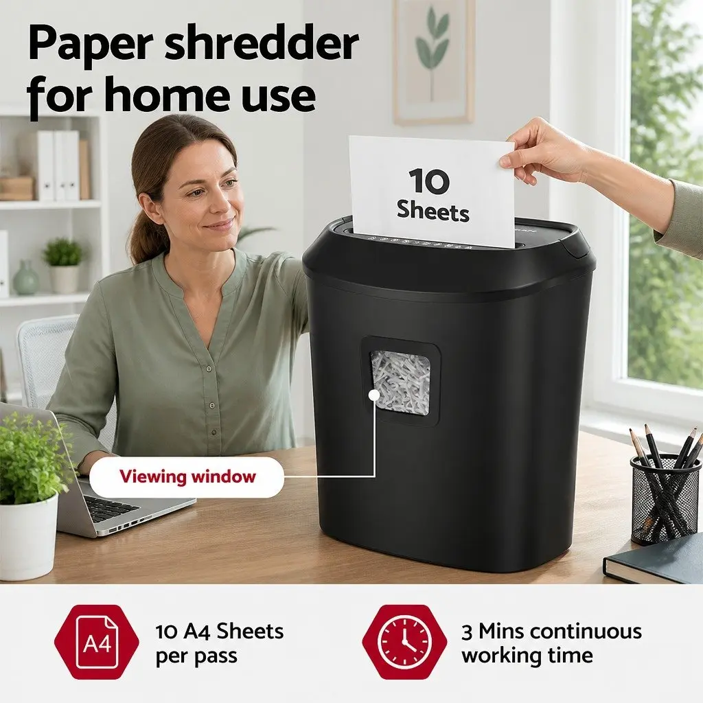Electric Paper Shredder for Home & Office
