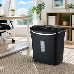 Durable 12L Cross-Cut Paper Shredder for 8 Sheets