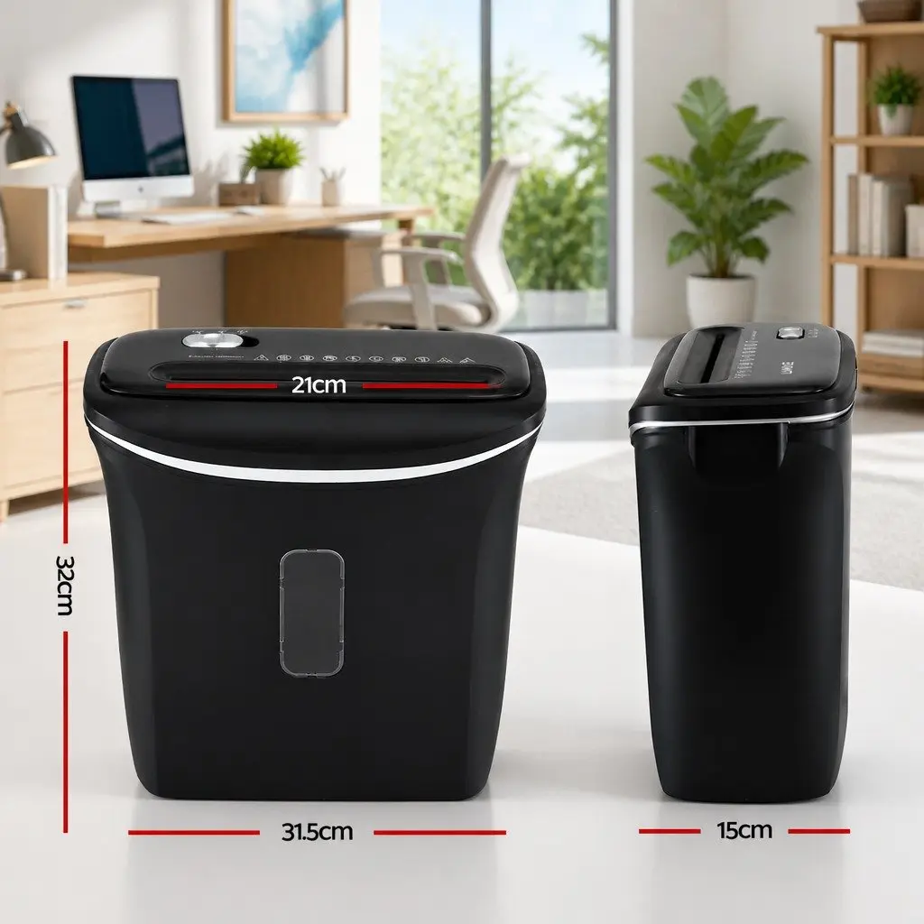 12L Cross-Cut Paper Shredder for 8 Sheets