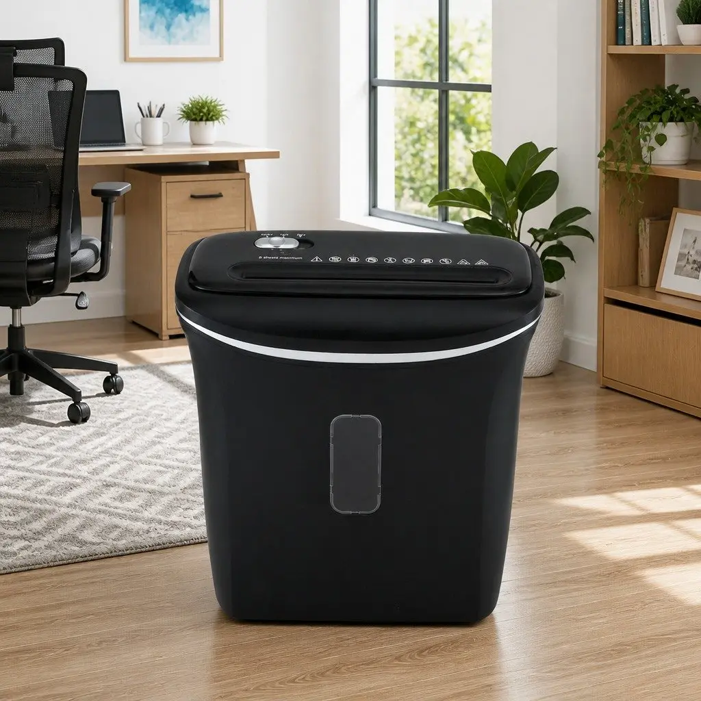 12L Cross-Cut Paper Shredder for 8 Sheets