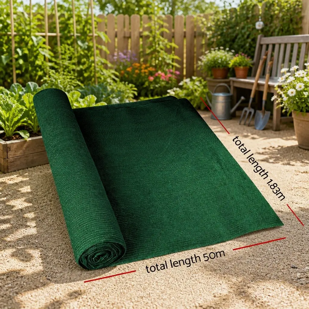 Heavy Duty UV Block Shade Cloth 1.83m x 50m for Gardens