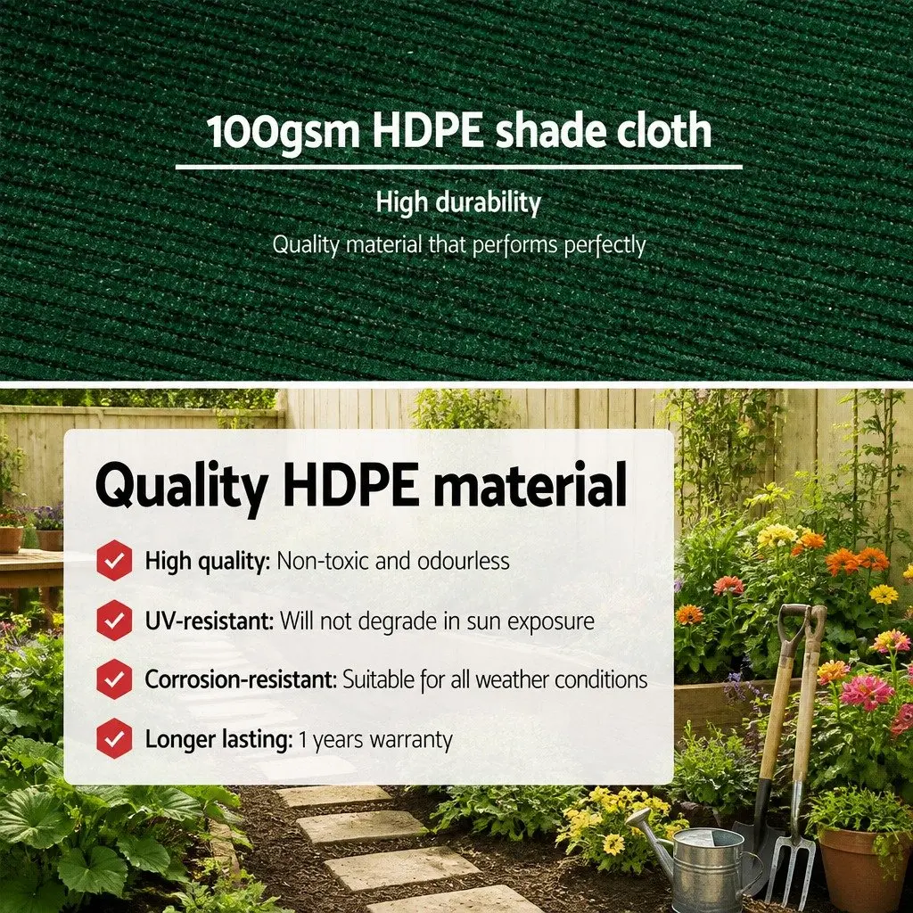 Heavy Duty UV Block Shade Cloth 1.83m x 50m for Gardens
